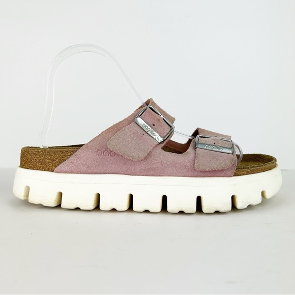 Birkenstock Papillio Arizona Platform Suede Leather Sandal EU 39 US 8 - Picture 7 of 14